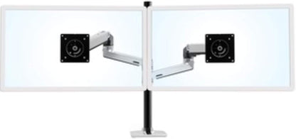 Ergotron – LX Vertical Stacking Dual Monitor Arm, VESA Desk Mount – for 2 Monitors up to 40 Inches, 7 to 22 Lbs Each – Tall Pole, Polished Aluminum