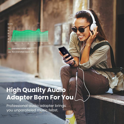 UGREEN Headphone Adapter for Iphone Lightning to 3.5Mm Mfi Certified, Grey | Apple Mfi Certified Aux Jack Dongle Cable, Compatible with Iphone 14 Pro Max/14 Plus/13 12 11 Pro Max/Se/Xs, Aluminum Shell